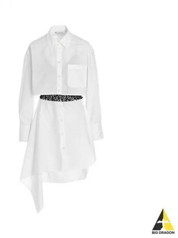 J W Anderson Lace Shirt One Piece White DR0269PG0587 - JW ANDERSON - BALAAN 1