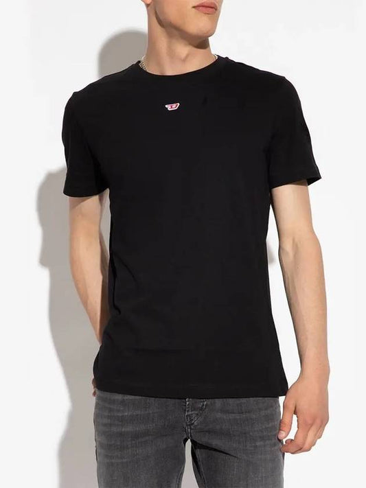 Men's T Diego D Patch Short Sleeve T-Shirt Black - DIESEL - BALAAN 2