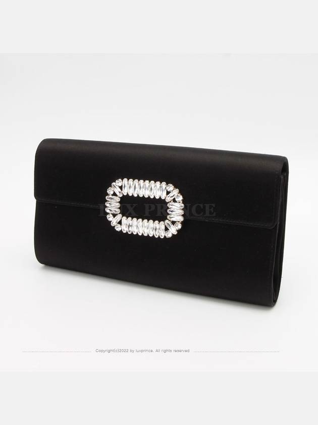 Satin Shock Buckle Clutch Shoulder Black 1237hva - ROGER VIVIER - BALAAN 2