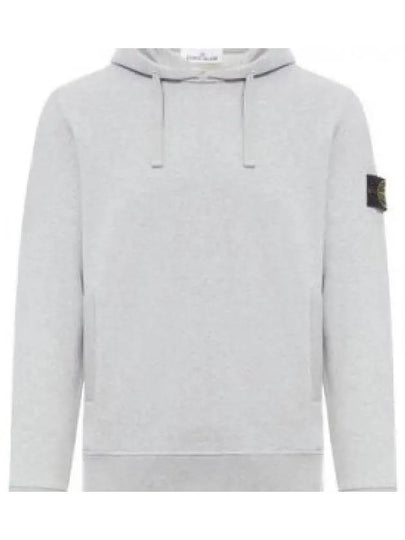 Wappen Patch Brushed Cotton Fleece Hoodie Grey - STONE ISLAND - BALAAN 2