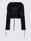 Lacing Knit Cardigan Black - ACNE STUDIOS - BALAAN 5