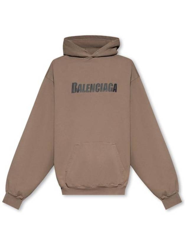 Destroyed Oversized Hoodie Brown - BALENCIAGA - BALAAN 6