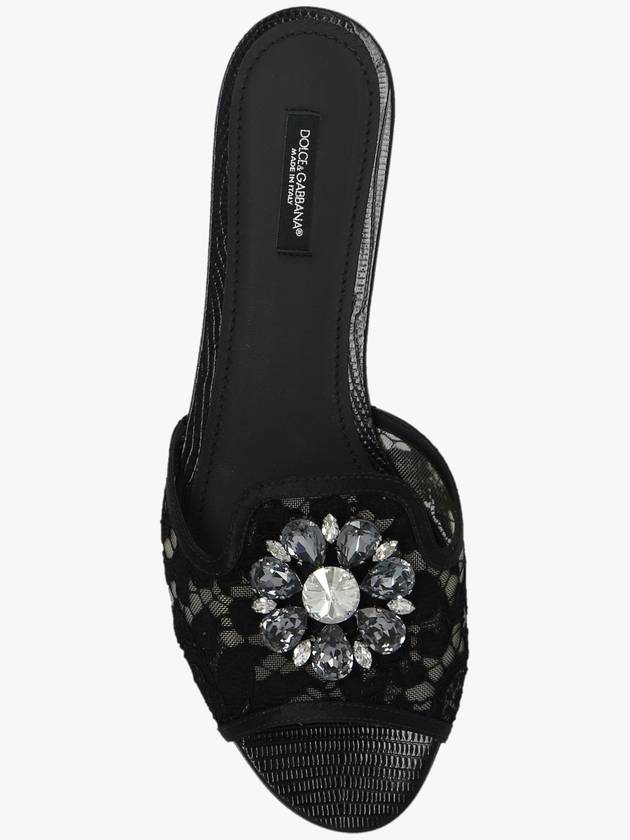 Women's Marsala Crystal Slippers Black - DOLCE&GABBANA - BALAAN 7