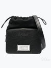 Logo Patch Leather Bucket Cross Bag Black - MAISON MARGIELA - BALAAN 2