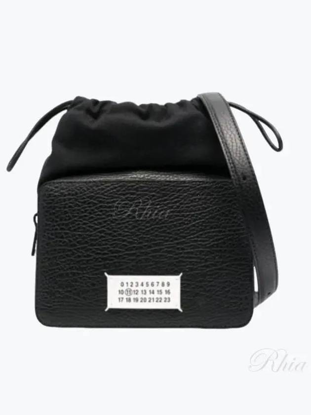 Logo Patch Leather Bucket Cross Bag Black - MAISON MARGIELA - BALAAN 2