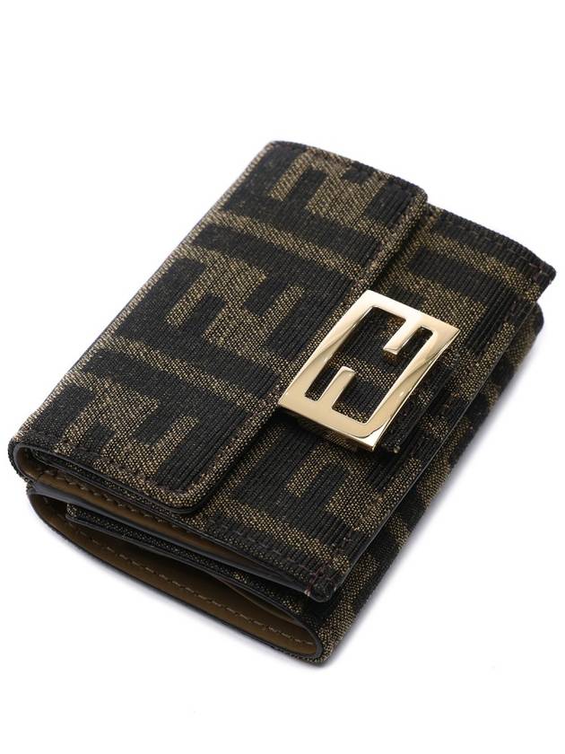 Baguette Micro Tri-fold Half Wallet Brown - FENDI - BALAAN 6