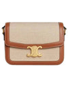 Classic Triomphe Textile Calfskin Bag Cross Bag Natural Tan - CELINE - BALAAN 1