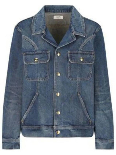 Trucker Denim Jacket Blue - CELINE - BALAAN 2