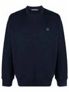 Face Patch Sweatshirt Navy - ACNE STUDIOS - BALAAN 1