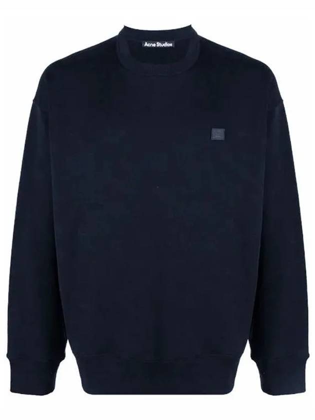 Face Patch Sweatshirt Navy - ACNE STUDIOS - BALAAN 1