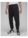 Jordan Logo Patch Essential Fleece Track Pants Black - NIKE - BALAAN 2