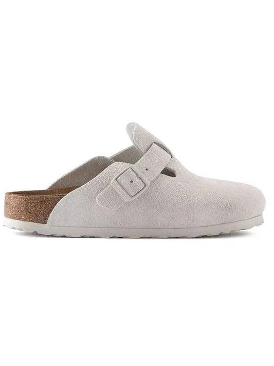 Boston Suede Mule White - BIRKENSTOCK - BALAAN 1