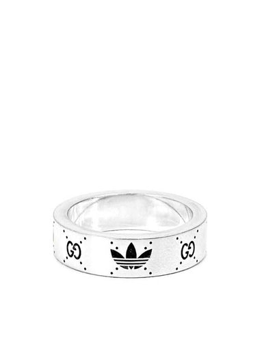 Gucci x adidas interlocking GG logo ring silver - GUCCI - BALAAN 1