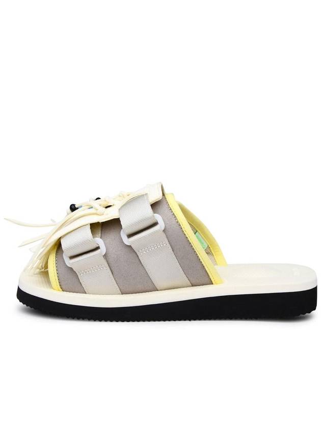 Suicoke Hoto Cab Slipper In Ivory Synthetic Leather - SUICOKE - BALAAN 3