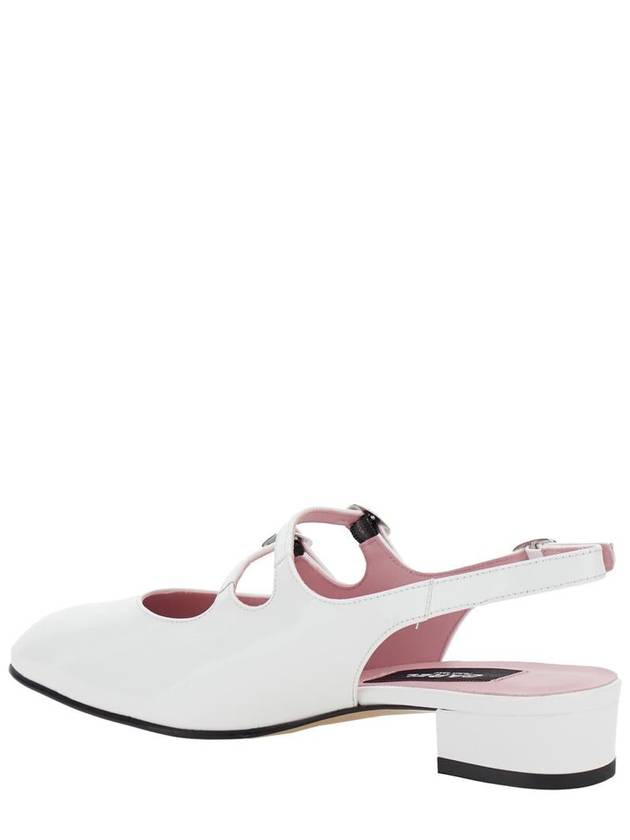 'Peche' White Mary Jane Pumps In Patent Leather Woman - CAREL - BALAAN 3