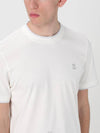 Cotton Short Sleeve T-Shirt Ivory - BRUNELLO CUCINELLI - BALAAN 3