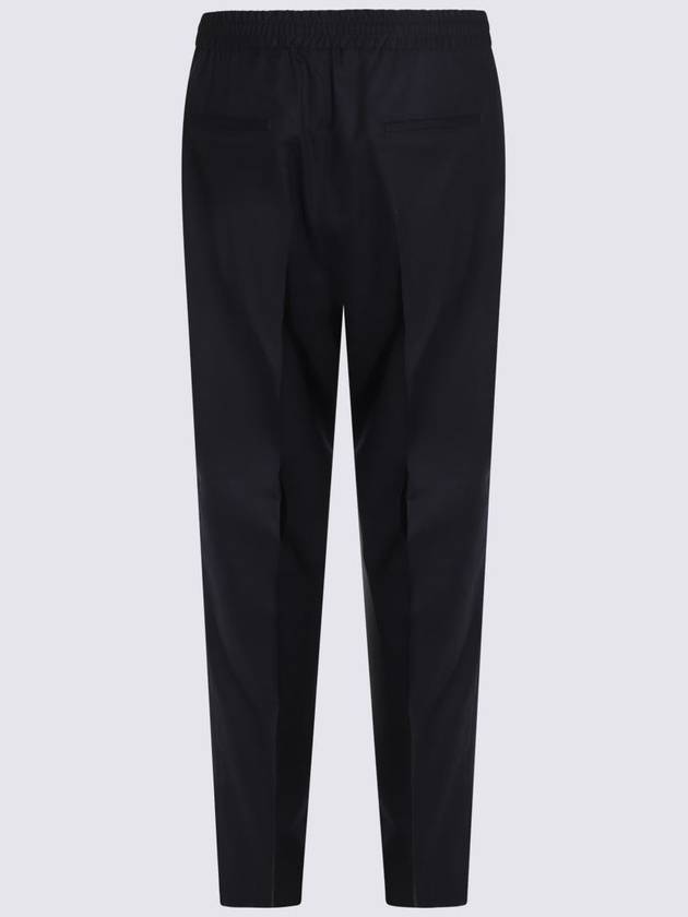 Brunello Cucinelli Dark Blue Wool Pants - BRUNELLO CUCINELLI - BALAAN 2