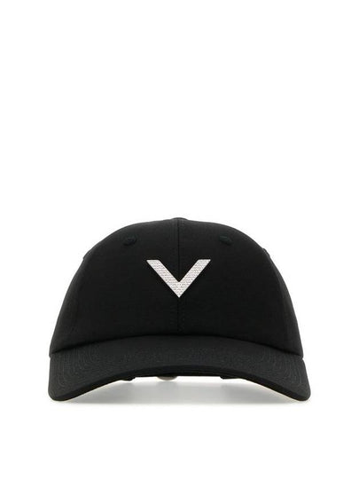 Stretch cotton ball cap black - VALENTINO - BALAAN 2