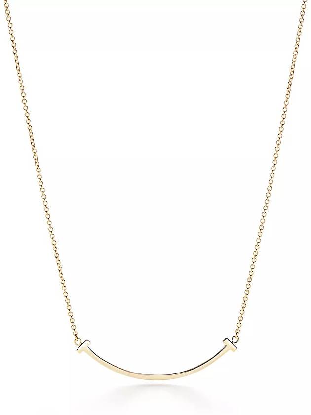 T Smile Small Pendant Necklace Gold - TIFFANY & CO. - BALAAN 3