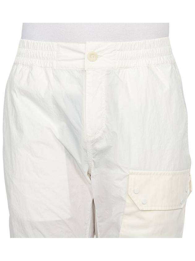 Men's Snap Pocket Cargo Straight Pants White - TEN C - BALAAN 7