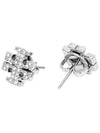 Crystal Logo Stud Earrings Silver - TORY BURCH - BALAAN 7