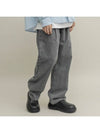 Pintuck Stone Washed Over Wide Denim Pants Gray - GOLD PERCENT - BALAAN 3