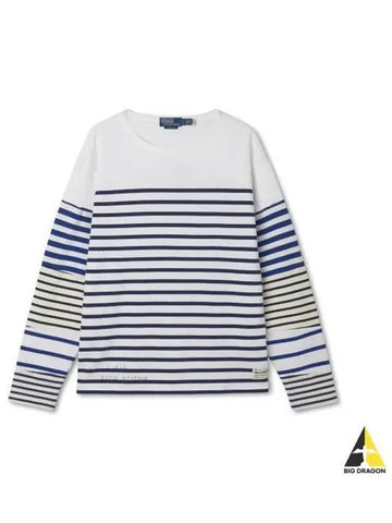 Classic fit striped jersey t shirt white - POLO RALPH LAUREN - BALAAN 1