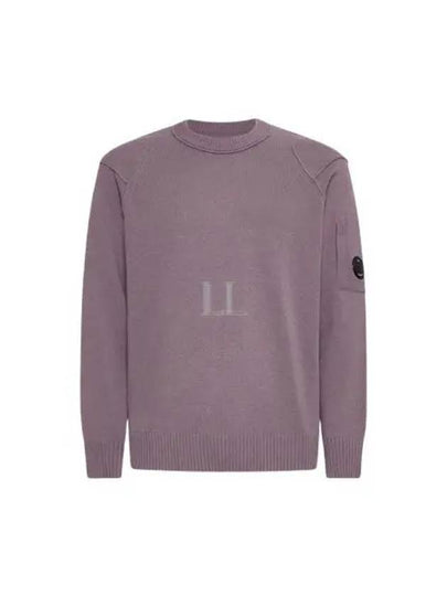 Lambswool GRS Crew Neck Knit Top Purple - CP COMPANY - BALAAN 2