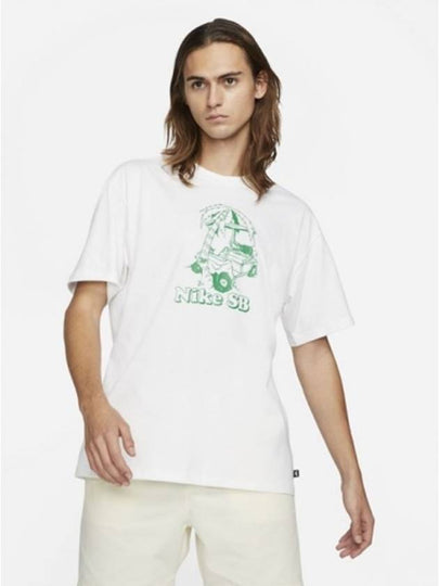 SB Skateboard Print Short Sleeve T-Shirt White - NIKE - BALAAN 2