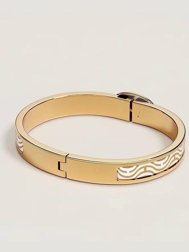 Hermes Mini Click Bracelet Gold Blanc - HERMES - BALAAN 3