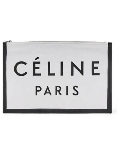 Logo Clutch Bag White - CELINE - BALAAN 2