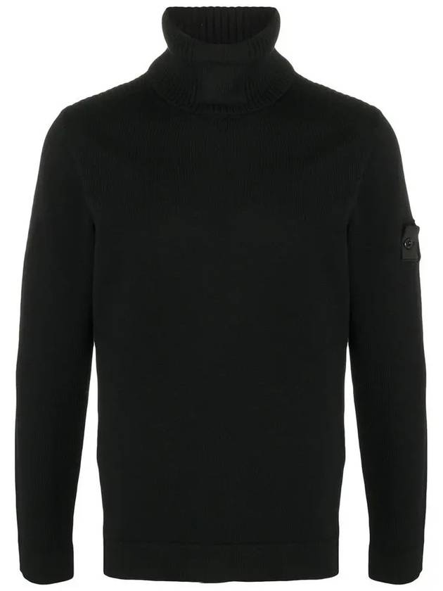 Shadow Project Wool Turtleneck Black - STONE ISLAND - BALAAN 3