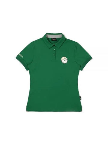 Bucket Point Polo T-Shirt GREEN WOMAN M3222PTS34GRN - MALBON GOLF - BALAAN 1