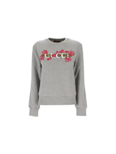 Print Cotton Jersey Sweatshirt Grey - GUCCI - BALAAN 2