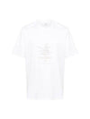 Maxi Print Cotton Short Sleeve T-Shirt White - BRUNELLO CUCINELLI - BALAAN 1