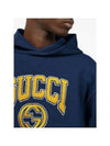 Cotton Jersey Hooded Sweatshirt Blue 770842XJF3O4030 - GUCCI - BALAAN 6