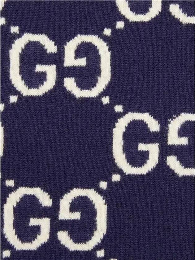 GG Wool Jacquard Knit Top Blue - GUCCI - BALAAN 3