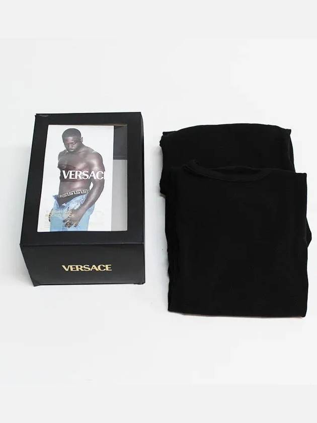 Crew Neck Medusa Logo Short Sleeve T-Shirt 2 Pack Black - VERSACE - BALAAN 8