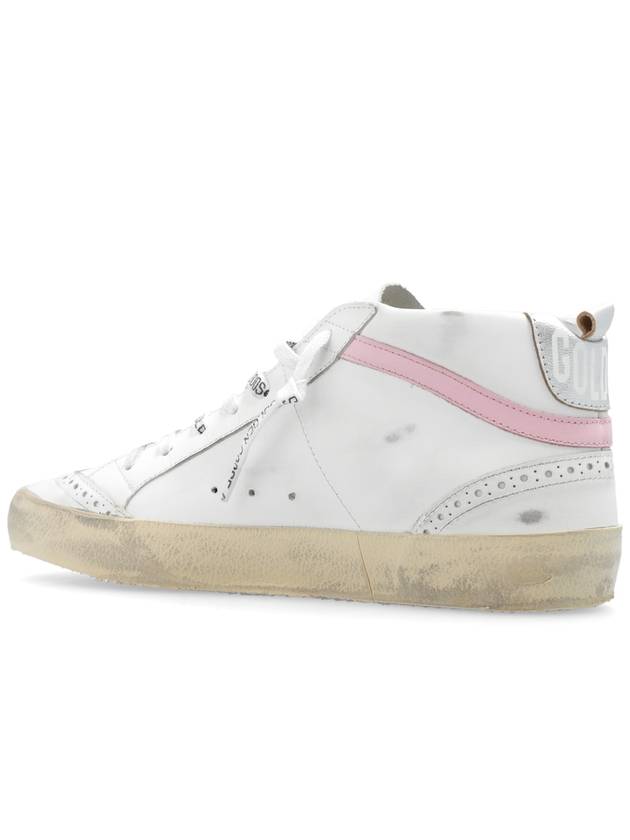 Mid Star Leather High Top Sneakers Pink White - GOLDEN GOOSE - BALAAN 6