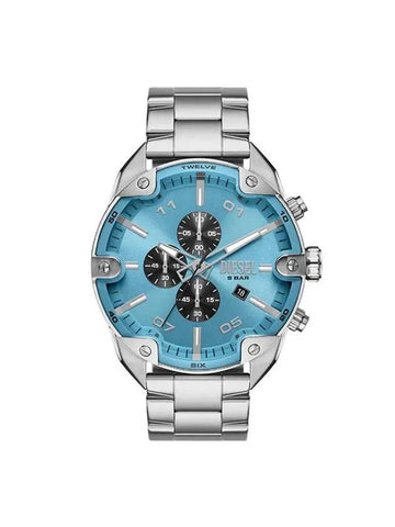 Spiked Chronograph Stainless Steel Watch Silver - DIESEL - BALAAN 1