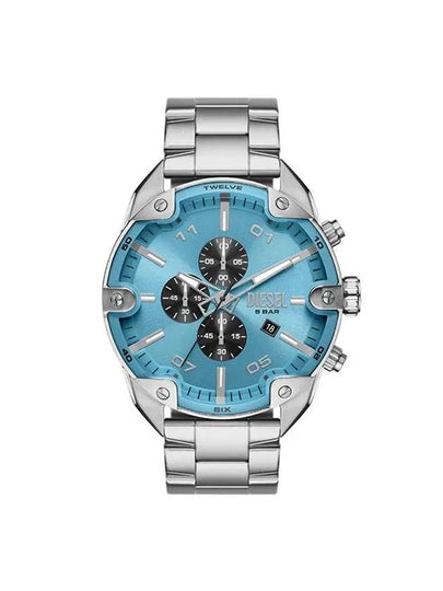 Spiked Chronograph Stainless Steel Watch Silver - DIESEL - BALAAN 2