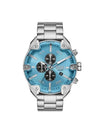 Spiked Chronograph Stainless Steel Watch Silver - DIESEL - BALAAN 3