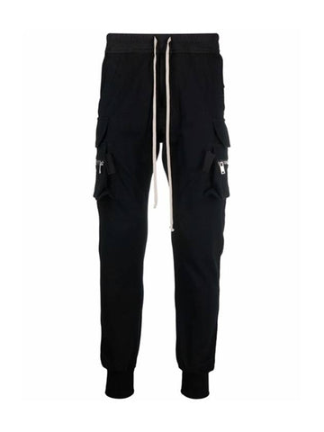 Mastodon Cargo Cotton Track Pants Black - RICK OWENS - BALAAN 1