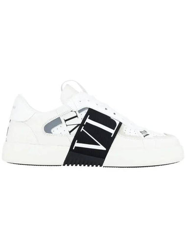 VLTN Logo Band Low-Top Sneakers White - VALENTINO - BALAAN 1