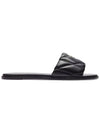 Holly logo quilted sandals black - COACH - BALAAN 1