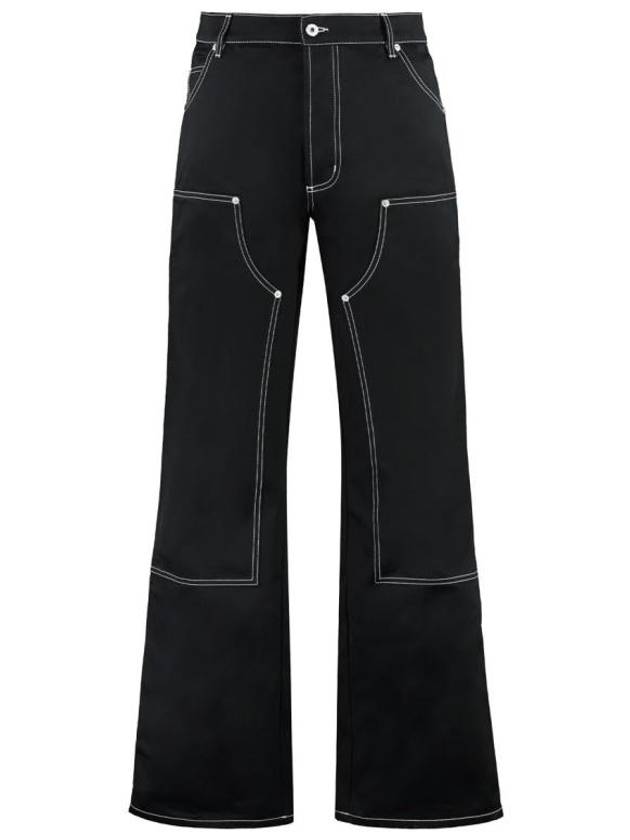 Contrast Stitch Wide Pants Black - HERON PRESTON - BALAAN 2