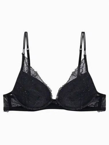 Underwear Women s CK Black Sequin Floral AF Push up Bra QF7914ADUB1 - CALVIN KLEIN - BALAAN 1