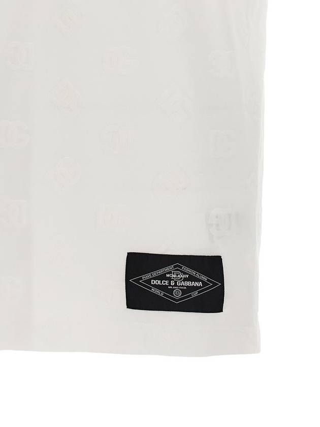 Dolce & Gabbana Flocked Logo T-Shirt - DOLCE&GABBANA - BALAAN 4