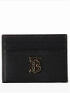 Grainy TB Logo Calfskin Card Wallet Black - BURBERRY - BALAAN 2