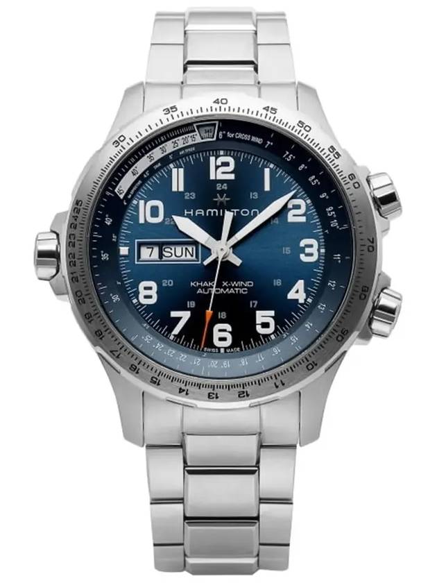 Khaki Aviation Xwind Day Date 45MM Metal Watch Silver - HAMILTON - BALAAN 6